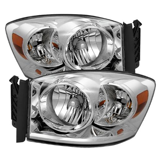 XTune Chrome Crystal Headlights 06-08 Dodge Ram XTune Chrome Crystal Headlights 06-08 Dodge Ram